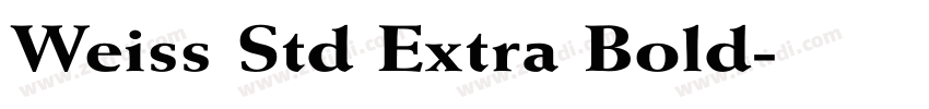 Weiss Std Extra Bold字体转换